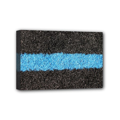 Black Blue Lawn Mini Canvas 6  X 4  (framed) by hlehnerer