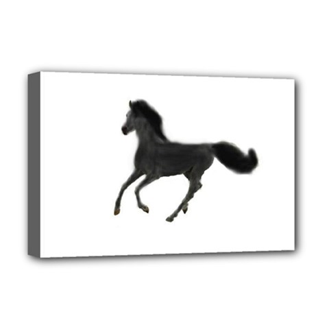 Running Horse Deluxe Canvas 18  X 12  (framed) by mysticalimages