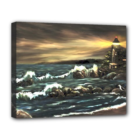  bridget s Lighthouse   By Ave Hurley Of Artrevu   Deluxe Canvas 20  X 16  (stretched) by ArtRave2