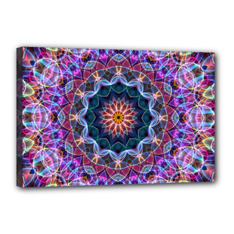 Purple Lotus Canvas 18  X 12  (framed) by Zandiepants