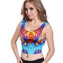 Escape From The Sun Full All Over Print Crop Top View1