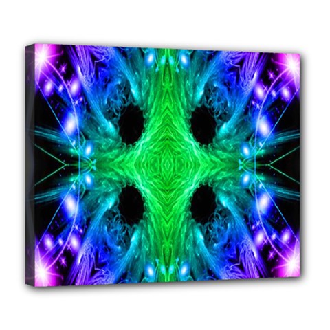 Alien Snowflake Deluxe Canvas 24  X 20  (framed) by icarusismartdesigns