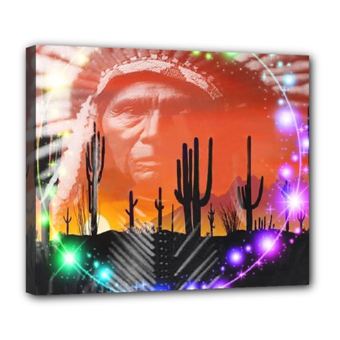 Ghost Dance Deluxe Canvas 24  X 20  (framed) by icarusismartdesigns