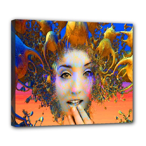 Organic Medusa Deluxe Canvas 24  X 20  (framed) by icarusismartdesigns