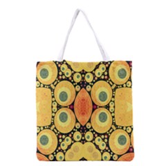 Bright Abstract Art N All Over Print Grocery Tote Bag by OCDesignss