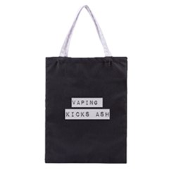 Vaping Kicks Ash Blk&wht  All Over Print Classic Tote Bag by OCDesignss