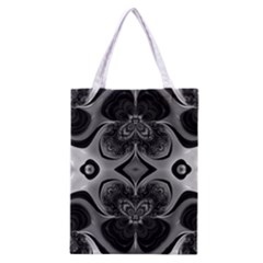 Crazy Black&white Fractal All Over Print Classic Tote Bag by OCDesignss