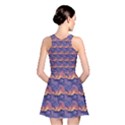 Pink blue waves pattern Reversible Skater Dress View2