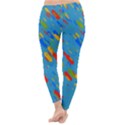 Colorful shapes on a blue background Winter Leggings  View4