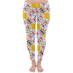 Dots And Rhombus Winter Leggings  by LalyLauraFLM