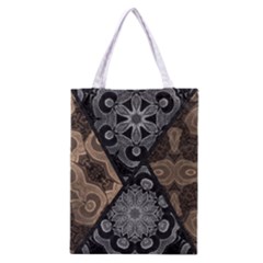 Crazy Beautiful Black Brown Abstract  Classic Tote Bag by OCDesignss