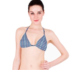 Blue Batik Bikini Top by ElenaIndolfiStyle