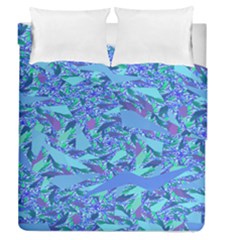 Blue Confetti Storm Duvet Cover (full/queen Size) by KirstenStar