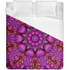 Pink Fractal Kaleidoscope  Duvet Cover Single Side (double Size) by KirstenStar