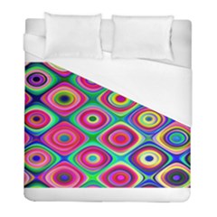 Psychedelic Checker Board Duvet Cover Single Side (twin Size) by KirstenStar