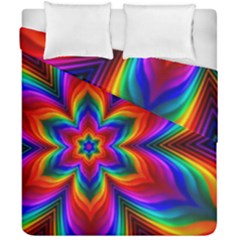 Rainbow Flower Duvet Cover (double Size) by KirstenStar