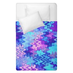 Blue And Purple Marble Waves Duvet Cover (single Size) by KirstenStar