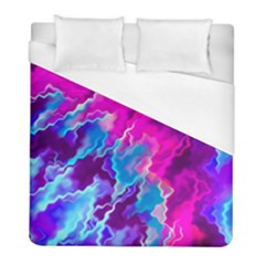 Stormy Pink Purple Teal Artwork Duvet Cover Single Side (twin Size) by KirstenStar