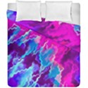 Stormy Pink Purple Teal Artwork Duvet Cover (Double Size) View1