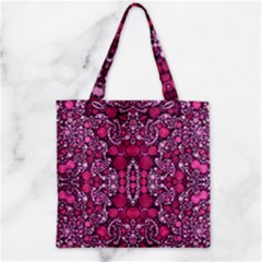 Crazy Beautiful Abstract  Zipper Grocery Tote Bags by OCDesignss