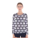 Modern Chic Vector Camera Illustration Pattern Women s Long Sleeve T-shirts View1