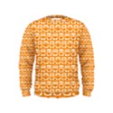 Yellow And White Owl Pattern Boys  Sweatshirts View1