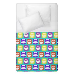 Colorful Whimsical Owl Pattern Duvet Cover Single Side (single Size) by GardenOfOphir