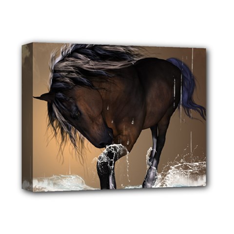 Beautiful Horse With Water Splash Deluxe Canvas 14  X 11  by FantasyWorld7