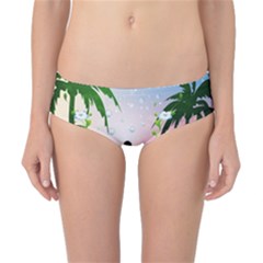 Tropical Design With Surfboarder Classic Bikini Bottoms by FantasyWorld7