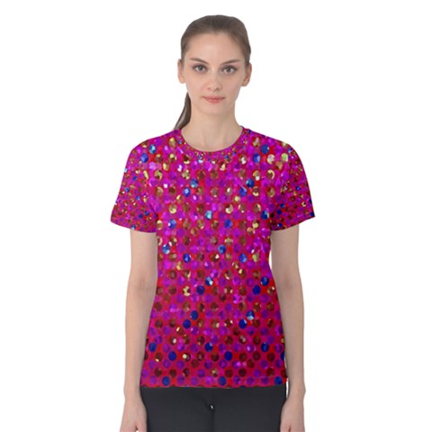 Polka Dot Sparkley Jewels 1 Women s Cotton Tees by MedusArt