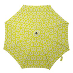 Yellow Pretzel Illustrations Pattern Hook Handle Umbrellas (large) by GardenOfOphir