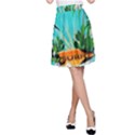 Surfboard With Palm And Flowers A-Line Skirts View1