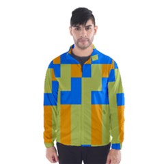 Tetris Shapes Wind Breaker (men) by LalyLauraFLM