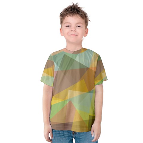 Fading Shapes Kid s Cotton Tee by LalyLauraFLM