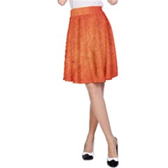 Orange Dot Art A-line Skirt by trendistuff