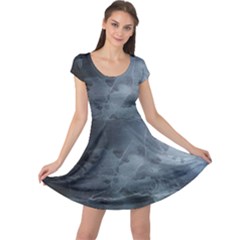 Black Splatter Cap Sleeve Dresses by trendistuff