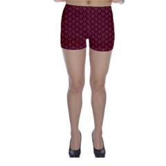 Red Reptile Skin Skinny Shorts by trendistuff