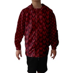 Red Reptile Skin Hooded Wind Breaker (kids) by trendistuff