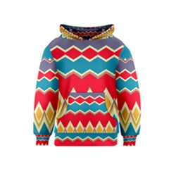 Chevrons And Rhombus Kid s Pullover Hoodie by LalyLauraFLM