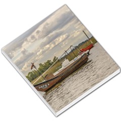 Fishing And Sailboats At Santa Lucia River In Montevideo Small Memo Pads by dflcprints