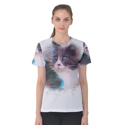 Cat Splash Png Women s Cotton Tee by infloence