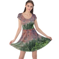 Upper Emerald Trail Cap Sleeve Dresses by trendistuff