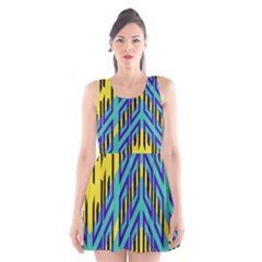 Tribal Angles Scoop Neck Skater Dress by LalyLauraFLM