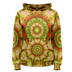 Red Green Apples Mandala Women s Pullover Hoodie by Zandiepants