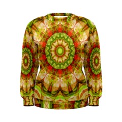 Red Green Apples Mandala Women s Sweatshirt by Zandiepants