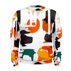 Shapes In Retro Colors On A White Background  Men s Sweatshirt by LalyLauraFLM