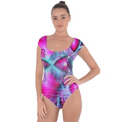 Ruby Red Crystal Palace, Abstract Jewels Short Sleeve Leotard (ladies) by DianeClancy