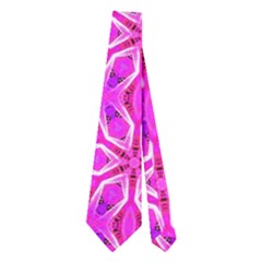 Pink Snowflakes Spinning In Winter Neckties (two Side)  by DianeClancy