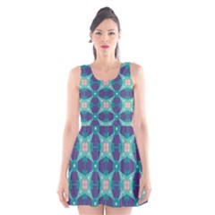 Blue Stars Pattern                  Scoop Neck Skater Dress by LalyLauraFLM