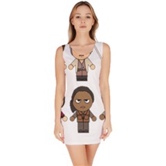 The Walking Dead   Main Characters Chibi   Amc Walking Dead   Manga Dead Sleeveless Bodycon Dress by PTsImaginarium